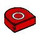 LEGO rouge Tuile 1 x 1 Demi Oval avec Cercle Noir et blanc (24246 / 102029)