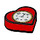 LEGO rouge Tuile 1 x 1 Cœur avec Clock (39739 / 49374)