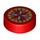 LEGO Red Tile 1 x 1 Round with Compass with Azure (35380 / 101984)