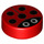 LEGO Rood Tegel 1 x 1 Rond met Ladybird (35380 / 72399)