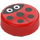 LEGO Rood Tegel 1 x 1 Rond met Ladybird (35380 / 72399)