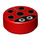 LEGO Rood Tegel 1 x 1 Ronde met Ladybird (35380 / 72399)