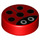 LEGO Rood Tegel 1 x 1 Ronde met Ladybird (35380 / 72399)