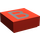 LEGO Red Tile 1 x 1 with &#039;B&#039; with Groove (11532 / 13407)