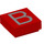 LEGO Red Tile 1 x 1 with &#039;B&#039; with Groove (11532 / 13407)