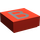 LEGO Red Tile 1 x 1 with &#039;B&#039; with Groove (13407)