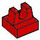 LEGO rot Fliese 1 x 1 mit Clip (Schnittmitte) (93794)
