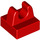 LEGO Red Tile 1 x 1 with Clip (No Cut in Center) (2555 / 12825)