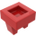 LEGO rot Fliese 1 x 1 mit Clip (Kein Schnitt in der Mitte) (2555 / 12825)