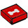 LEGO rouge Tuile 1 x 1 avec Chien Bone avec rainure (3070 / 73042)