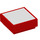 LEGO Red Tile 1 x 1 with Gray Square with Groove (25360 / 31550)