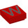 LEGO Rood Tegel 1 x 1 met Letter W met groef (11585 / 13432)