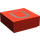 LEGO Red Tile 1 x 1 with Letter Ü with Groove (3070 / 13450)