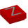 LEGO Rood Tegel 1 x 1 met Letter Z met groef (11588 / 13435)