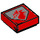 LEGO rouge Tuile 1 x 1 avec rouge Dragon avec rainure (3070 / 23828)