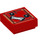LEGO rouge Tuile 1 x 1 avec rouge Kryptomite Affronter  avec rainure (3070 / 29667)