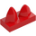 LEGO Red Tile 1 x 2 with 2 Vertical Teeth (15209)