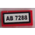 LEGO rouge Tuile 1 x 2 avec &#039;AB 7288 Autocollant avec rainure (3069)