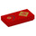 LEGO Red Tile 1 x 2 with Gold Chinese Symbol with Groove (3069 / 50476)