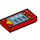 LEGO rot Fliese 1 x 2 mit Phone mit Nut (3069 / 30427)