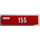 LEGO rouge Tuile 1 x 4 avec &#039;155&#039; et une blanc line sur the La gauche Autocollant (2431)
