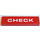 LEGO Red Tile 1 x 4 with &#039;CHECK&#039; Sticker (2431)