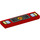 LEGO Rouge Tuile 1 x 4 avec Headlights et Feu logo (2431 / 78209)