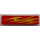 LEGO rouge Tuile 1 x 4 avec Jaune Flames Longue Droite 8667 Autocollant (2431)