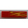 LEGO rouge Tuile 1 x 4 avec Jaune Flames Court Droite 8667 Autocollant (2431)