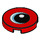 LEGO rouge Tuile 2 x 2 Rond avec Eye wth Bleu avec porte-goujon inférieur (14769 / 44240)