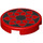 LEGO Red Tile 2 x 2 Round with Geometric with Bottom Stud Holder (14769 / 26533)