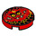 LEGO rouge Tuile 2 x 2 Rond avec Globlin Affronter avec Petit Les dents avec porte-goujon inférieur (14769 / 24399)