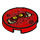 LEGO rouge Tuile 2 x 2 Rond avec Goblin avec porte-goujon inférieur (14769 / 24398)