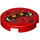 LEGO rouge Tuile 2 x 2 Rond avec Goblin avec porte-goujon inférieur (14769 / 24398)