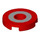 LEGO rot Fliese 2 x 2 Runden mit Loch Im zentrum mit Weiß Kreis (15535 / 103626)