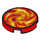 LEGO rot Fliese 2 x 2 Runden mit Swirling Flamme mit unterem Bolzenhalter (14769 / 19924)