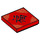 LEGO Rød Tile 2 x 2 med Chinese Character med Rille (3068 / 67554)