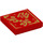 LEGO Red Tile 2 x 2 with Chinese Symbols with Groove (3068 / 75430)