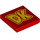 LEGO Red Tile 2 x 2 with &quot;DK&quot; with Groove (3068 / 103784)