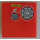 LEGO rouge Tuile 2 x 2 avec Gas Caps et Octane-88 Autocollant avec rainure (3068)
