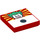 LEGO rot Fliese 2 x 2 mit Joker und 1 Dice mit Nut (3068 / 14335)