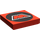 LEGO rouge Tuile 2 x 2 avec M-Tron logo avec rainure (3068)