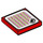LEGO rouge Tuile 2 x 2 avec Para-Beetle Scanner Code avec rainure (3068 / 75945)