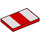 LEGO Red Tile 2 x 3 with White strips (1810 / 26603)