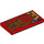 LEGO Red Tile 2 x 4 with 15 and mudsplatter right (33670 / 87079)