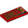 LEGO rouge Tuile 2 x 4 avec 15 et mudsplatter Droite (33670 / 87079)