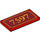 LEGO Red Tile 2 x 4 with &#039;7597&#039; (87079 / 90843)