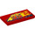 LEGO Red Tile 2 x 4 with ‘95’, Lightning, Flames, Exhaust Pipes (Left) (33198 / 87079)