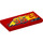 LEGO Rojo Plana 2 x 4 con ‘95’, Lightning, Flames, Exhaust Pipes (Izquierda) (33198 / 87079)