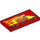 LEGO Red Tile 2 x 4 with ‘95’, Lightning, Flames, Exhaust Pipes (Right) (33318 / 87079)